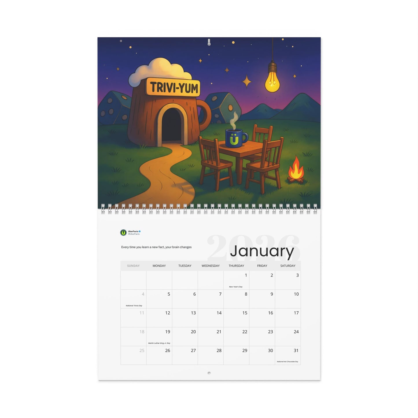 UberFacts 2026 Calendar